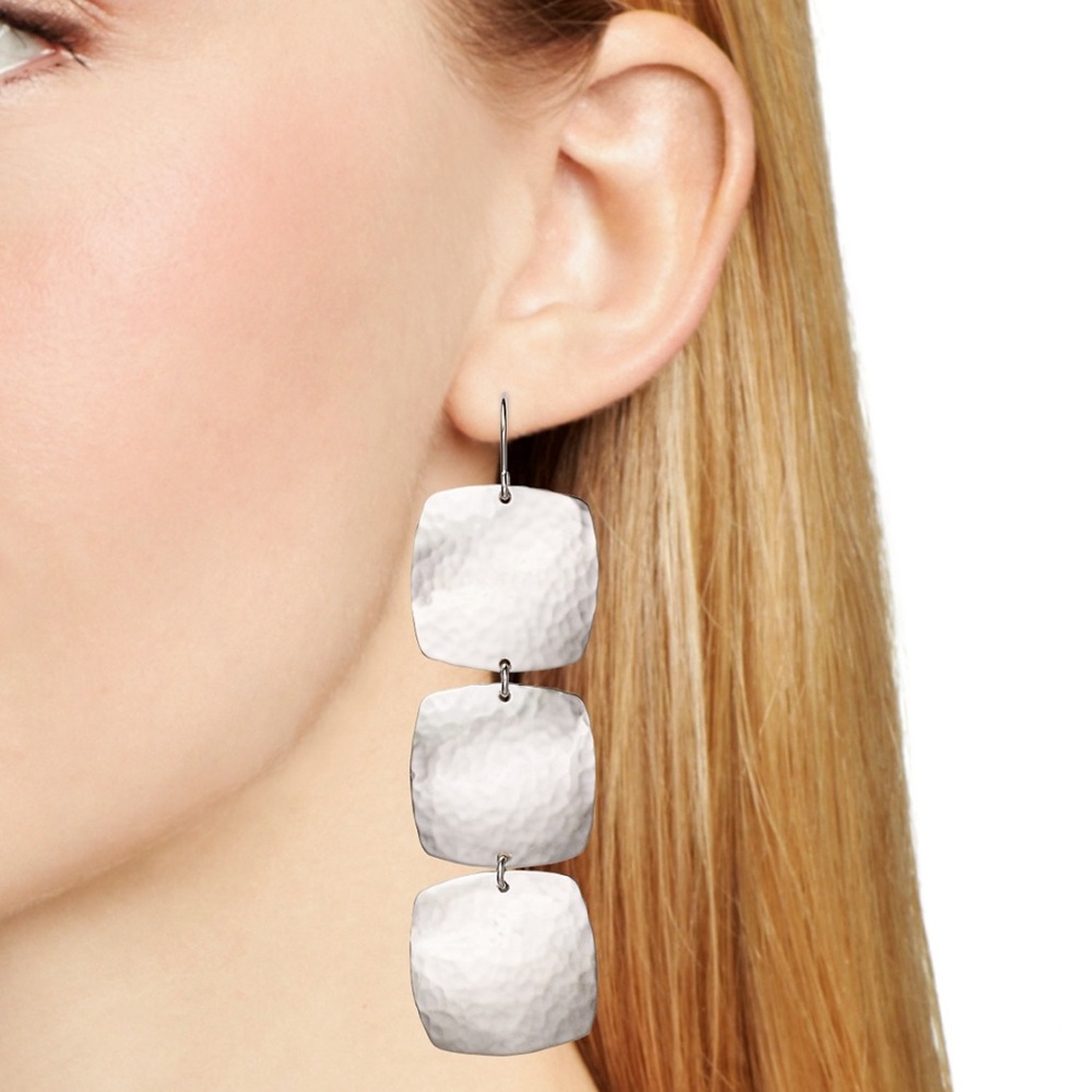 Aqua Sterling Silver Earrings